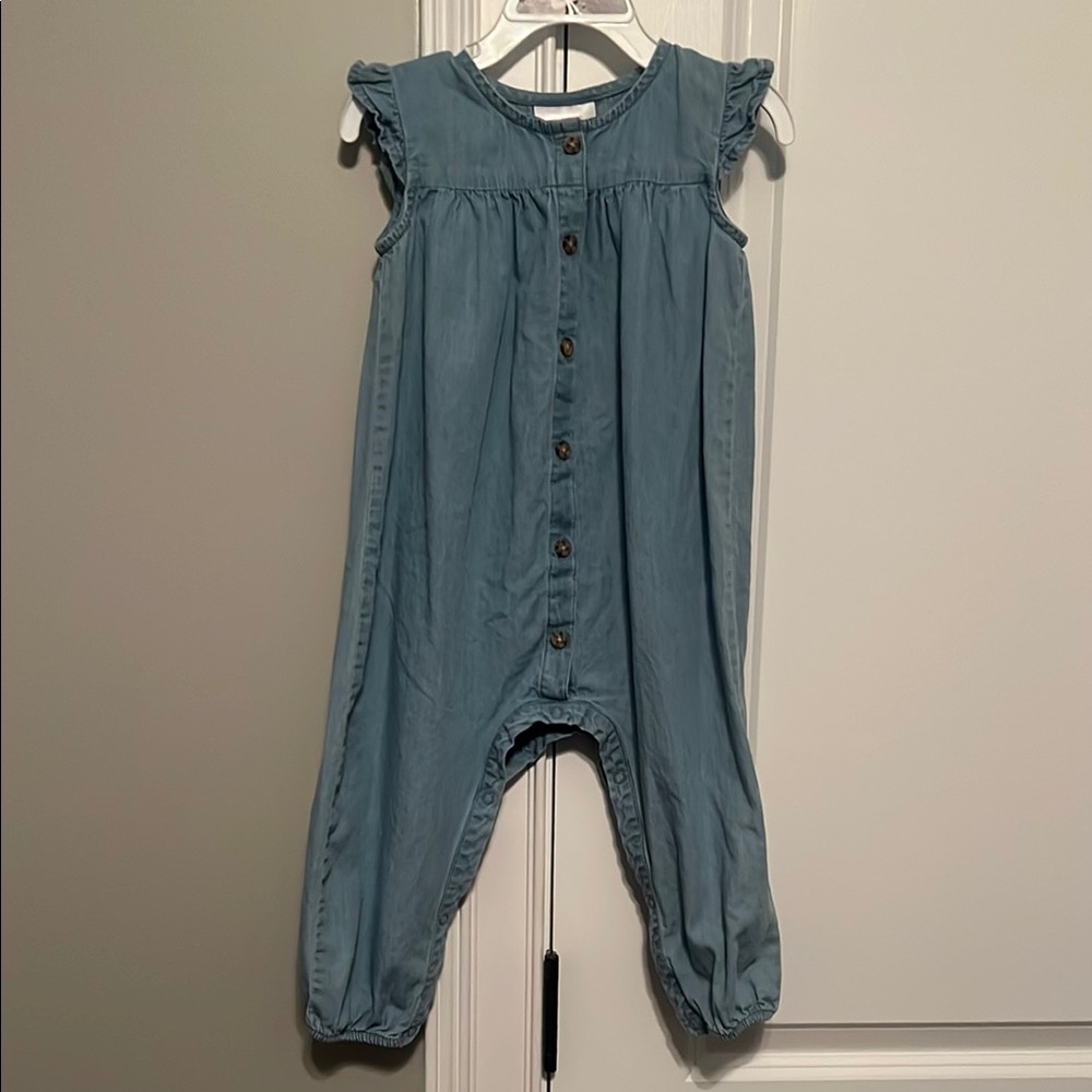 Okie Dokie Blue Jumpsuit Comfortable Knit Design